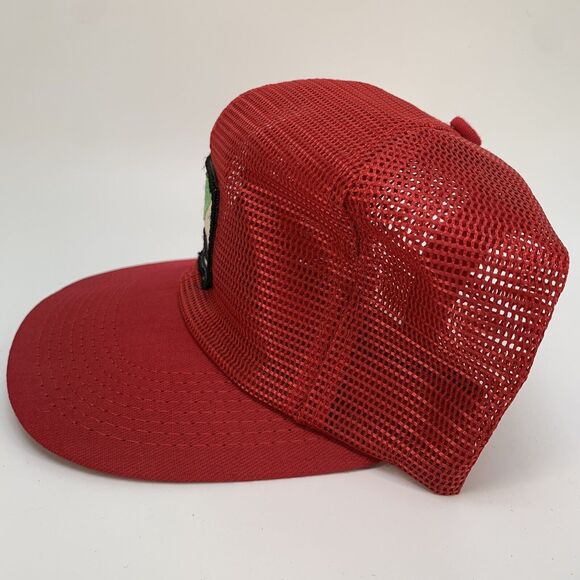 Vintage K-Brand Thimet SnapBack Hat Cap All Mesh Red(H7) - Picture 3 of 11